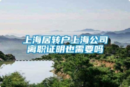 上海居转户上海公司离职证明也需要吗