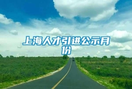 上海人才引进公示月份