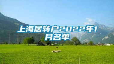 上海居转户2022年1月名单