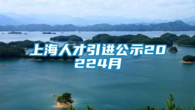 上海人才引进公示20224月