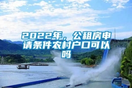 2022年，公租房申请条件农村户口可以吗