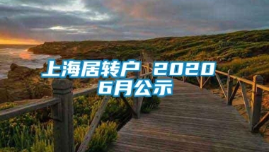 上海居转户 2020 6月公示