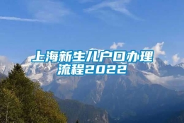 上海新生儿户口办理流程2022