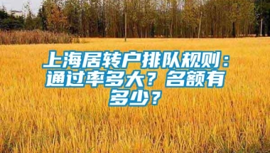 上海居转户排队规则：通过率多大？名额有多少？