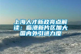 上海人才新政亮点解读：临港新片区加大国内外引进力度