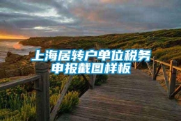 上海居转户单位税务申报截图样板