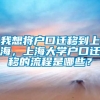 我想将户口迁移到上海，上海大学户口迁移的流程是哪些？