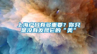 上海户口有多重要？你只是没有发现它的“美”