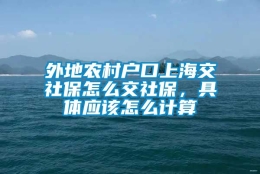 外地农村户口上海交社保怎么交社保，具体应该怎么计算