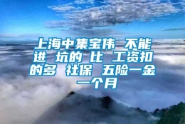 上海中集宝伟 不能进 坑的①比 工资扣的多 社保 五险一金 一个月