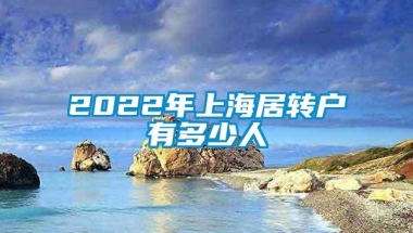 2022年上海居转户有多少人