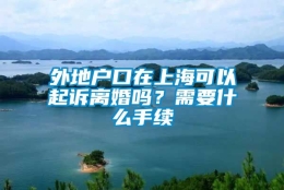 外地户口在上海可以起诉离婚吗？需要什么手续