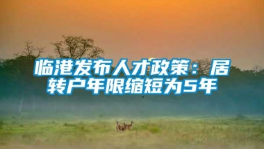 临港发布人才政策：居转户年限缩短为5年