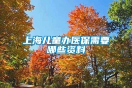 上海儿童办医保需要哪些资料