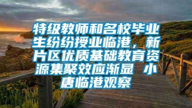 特级教师和名校毕业生纷纷授业临港，新片区优质基础教育资源集聚效应渐显 小唐临港观察