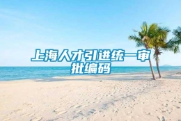 上海人才引进统一审批编码