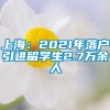 上海：2021年落户引进留学生2.7万余人