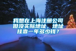 我想在上海注册公司但没实际地址，地址挂靠一年多少钱？