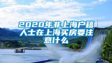 2020年非上海户籍人士在上海买房要注意什么