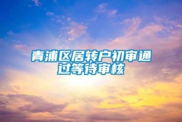 青浦区居转户初审通过等待审核