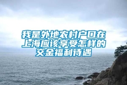 我是外地农村户口在上海应该享受怎样的交金福利待遇