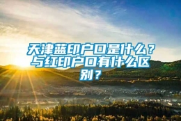 天津蓝印户口是什么？与红印户口有什么区别？