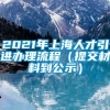 2021年上海人才引进办理流程（提交材料到公示）