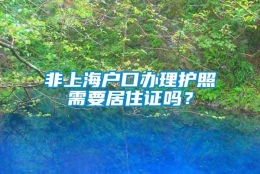 非上海户口办理护照需要居住证吗？