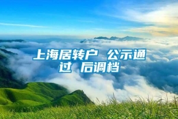 上海居转户 公示通过 后调档