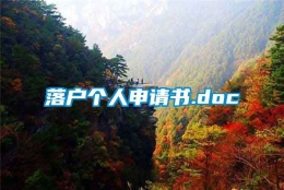 落户个人申请书.doc