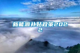 新能源补贴政策2022