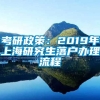 考研政策：2019年上海研究生落户办理流程