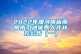 2022年度河南省南阳市引进优秀人才补充公告（一）