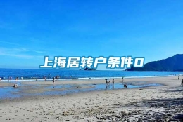 上海居转户条件0