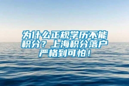 为什么正规学历不能积分？上海积分落户严格到可怕！