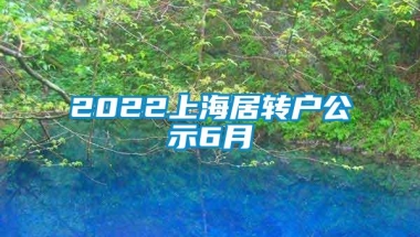 2022上海居转户公示6月