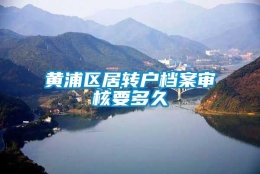 黄浦区居转户档案审核要多久