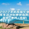 2022余杭应届毕业生生活补贴申领指南(金额+条件+流程)