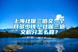 上海社保三倍交一个月多少钱？社保三倍交积分怎么算？