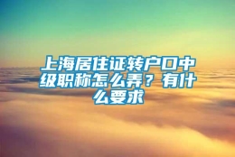 上海居住证转户口中级职称怎么弄？有什么要求