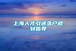 上海人才引进落户规划指导