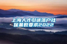 上海人才引进落户社保基数要求2022