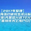 【2017年整理】  上海落户研究生评分标准(凡是总分达72分直接转为上海户口)