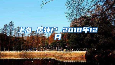 上海 居转户 2018年12月