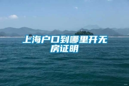 上海户口到哪里开无房证明