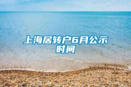 上海居转户6月公示时间