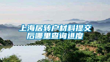 上海居转户材料提交后哪里查询进度