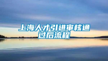 上海人才引进审核通过后流程