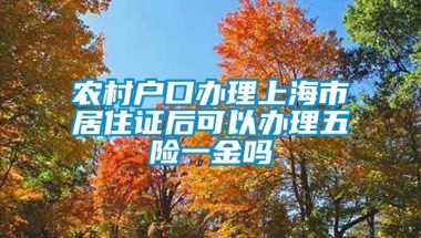 农村户口办理上海市居住证后可以办理五险一金吗