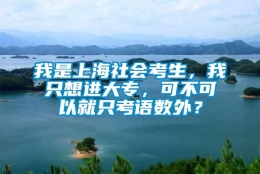 我是上海社会考生，我只想进大专，可不可以就只考语数外？